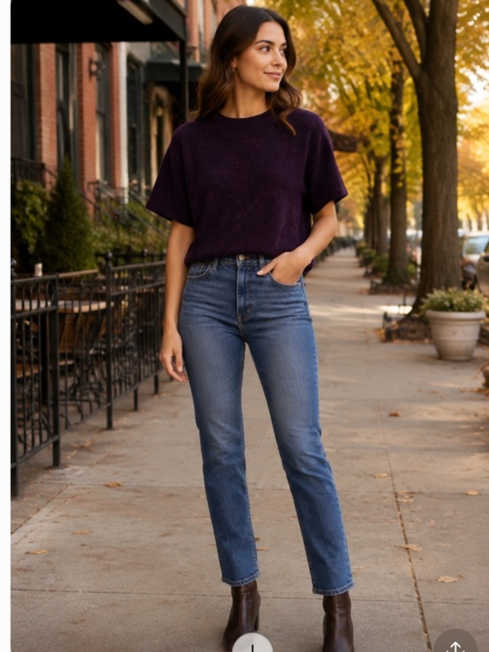 R Label The Reset Essential Pullover wool purple